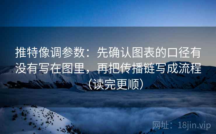 推特像调参数：先确认图表的口径有没有写在图里，再把传播链写成流程（读完更顺）